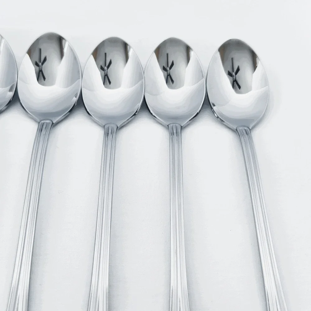 Gorham Silver Stainless Flatware MONET Lot of 7 Iced Tea Spoons